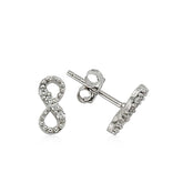 Boucles d'oreilles infinies cloutées en argent